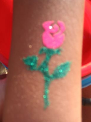 Glitter Rose Tattoo